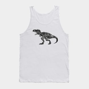 Tyrannosaurus rex dinosaur black and white Tank Top